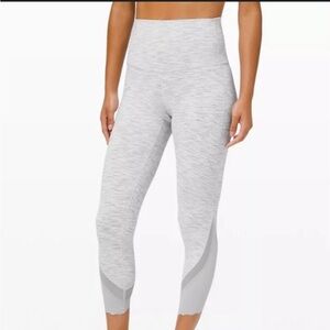 Lululemon Wunder Under Crop High-Rise Scalloped Leggings